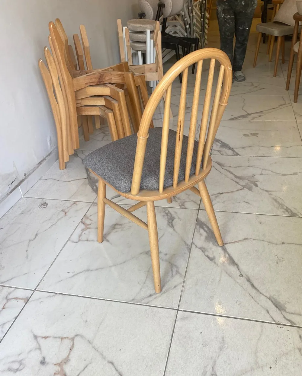 Windsor Çubuklu Ahşap Sandalye